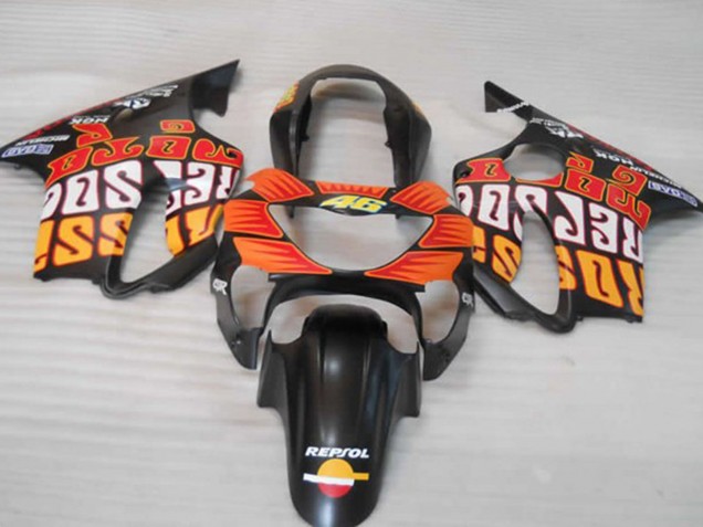 Online 1999-2000 Honda CBR600 F4 Fairings - Matte Orange Black and Red