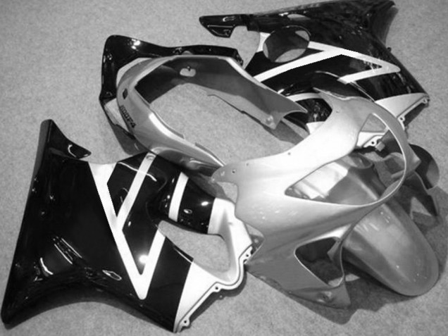 Online 1999-2000 Honda CBR600 F4 Fairings - Silver Black Online 1999-2000 Honda CBR600 F4 Fairings - Silver Black