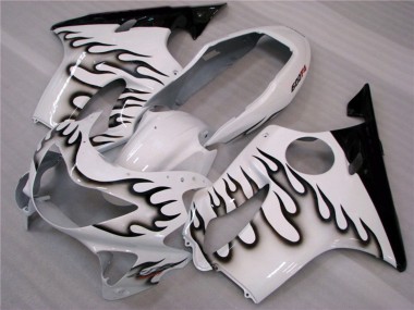Online 1999-2000 Honda CBR600 F4 Fairings - White and Black Flames