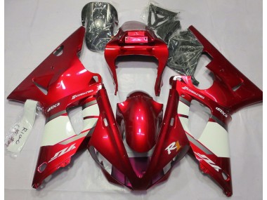 Online 2000-2001 Yamaha R1 Fairings - Fire Red & White