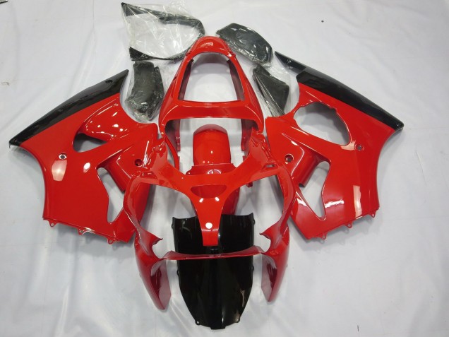 Online 2000-2002 Kawasaki ZX6R Fairings - Red and Black
