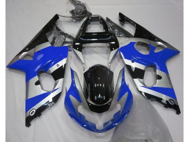 Online 2000-2002 Suzuki GSXR 1000 Fairings - Blue Silver OEM Style