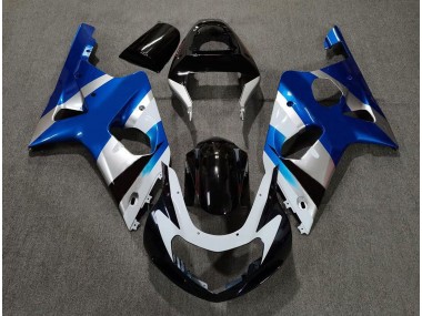 Online 2000-2002 Suzuki GSXR 1000 Fairings - Gloss Blue and Silver OEM