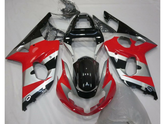Online 2000-2002 Suzuki GSXR 1000 Fairings - Red Silver OEM Style Online 2000-2002 Suzuki GSXR 1000 Fairings - Red Silver OEM Style