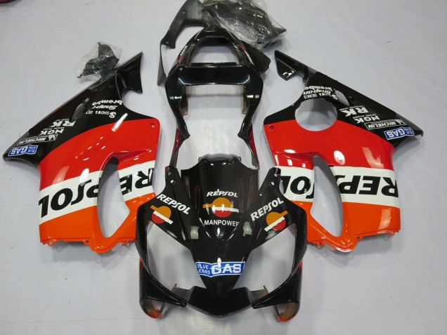 Online 2001-2003 Honda CBR600 F4i Fairings - Black Repsol Online 2001-2003 Honda CBR600 F4i Fairings - Black Repsol