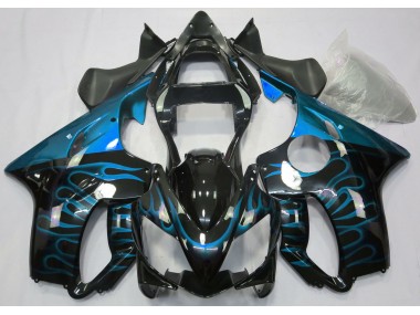 Online 2001-2003 Honda CBR600 F4i Fairings - Light Blue Flame