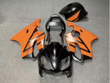 Online 2001-2003 Honda CBR600 F4i Fairings - Matte Black and Orange