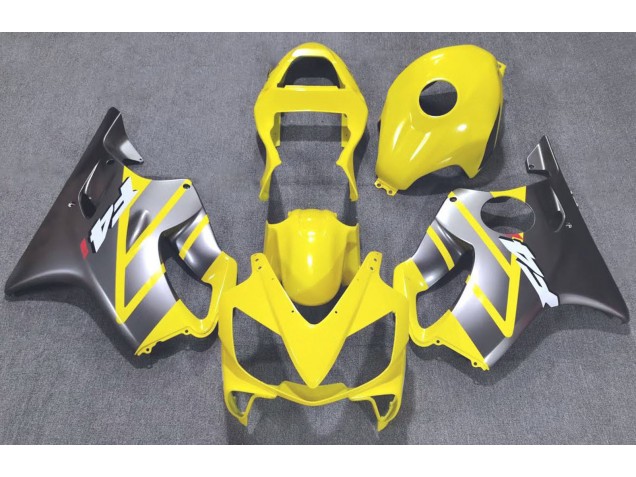 Online 2001-2003 Honda CBR600 F4i Fairings - Yellow and Matte Silver