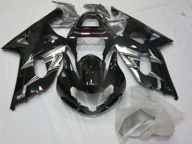 Online 2001-2003 Suzuki GSXR 600-750 Fairings - Black Silver