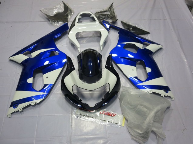 Online 2001-2003 Suzuki GSXR 600-750 Fairings - Blue and White