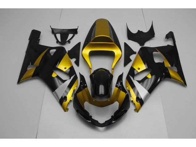 Online 2001-2003 Suzuki GSXR 600-750 Fairings - Gloss Black and Gold Online 2001-2003 Suzuki GSXR 600-750 Fairings - Gloss Black and Gold