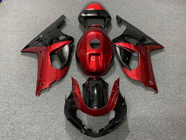 Online 2001-2003 Suzuki GSXR 600-750 Fairings - Gloss Red and Black Online 2001-2003 Suzuki GSXR 600-750 Fairings - Gloss Red and Black