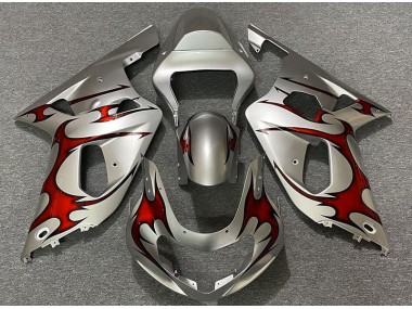 Online 2001-2003 Suzuki GSXR 600-750 Fairings - Gloss Silver & Red