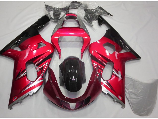 Online 2001-2003 Suzuki GSXR 600-750 Fairings - Red and Silver Online 2001-2003 Suzuki GSXR 600-750 Fairings - Red and Silver