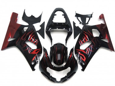 Online 2001-2003 Suzuki GSXR 600-750 Fairings - Vibrant Red Flame
