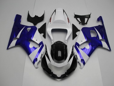 Online 2001-2003 Suzuki GSXR 600-750 Fairings - White and Blue