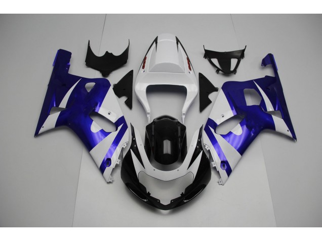 Online 2001-2003 Suzuki GSXR 600-750 Fairings - White and Blue