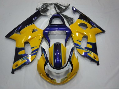 Online 2001-2003 Suzuki GSXR 600-750 Fairings - Yellow Blue