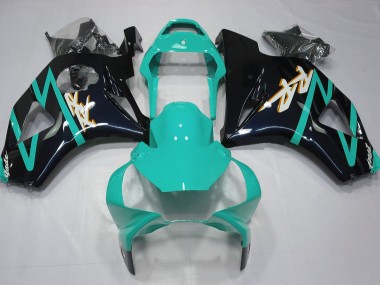 Online 2002-2003 Honda CBR954 Fairings - Gloss Black and Cyan
