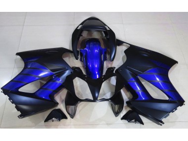 Online 2002-2012 Honda VFR800 Fairings - Matte Black & Blue