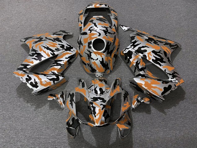 Online 2002-2012 Honda VFR800 Fairings - Orange Camo Online 2002-2012 Honda VFR800 Fairings - Orange Camo