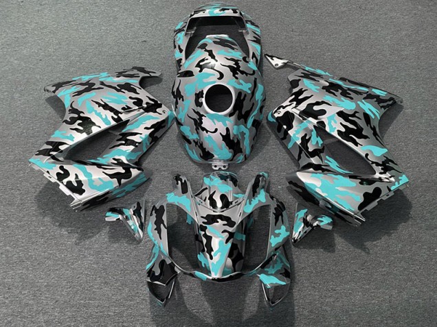 Online 2002-2012 Honda VFR800 Fairings - Teal Camo