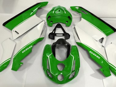 Online 2003-2004 Ducati 749 999 Fairings - White Green and Black