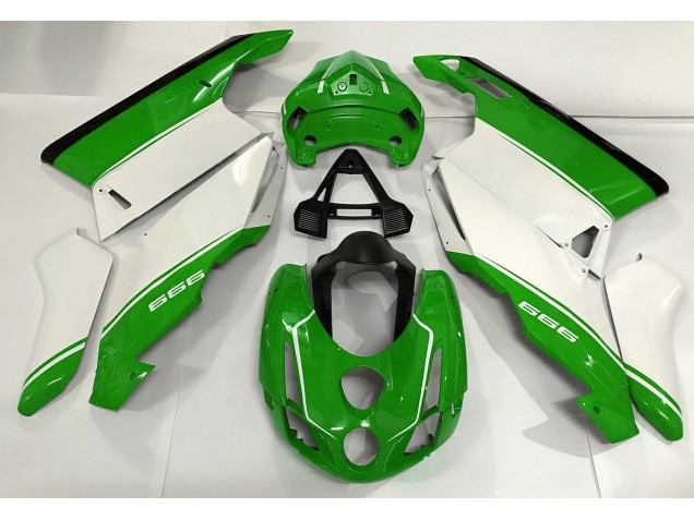 Online 2003-2004 Ducati 749 999 Fairings - White Green and Black Online 2003-2004 Ducati 749 999 Fairings - White Green and Black