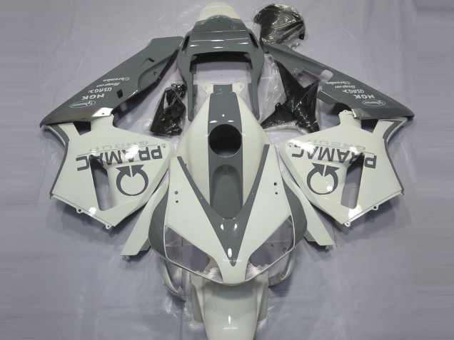 Online 2003-2004 Honda CBR600RR Fairings - Gloss White and Grey PRAMAC Online 2003-2004 Honda CBR600RR Fairings - Gloss White and Grey PRAMAC