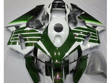 Online 2003-2004 Honda CBR600RR Fairings - Gloss White & Green Fade