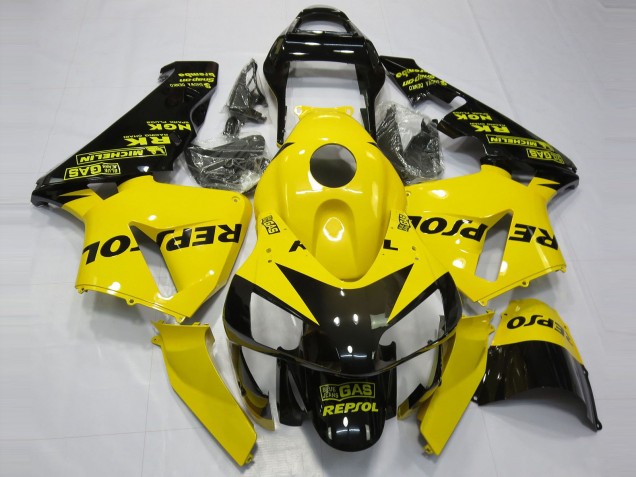 Online 2003-2004 Honda CBR600RR Fairings - Gloss Yellow Repsol Online 2003-2004 Honda CBR600RR Fairings - Gloss Yellow Repsol