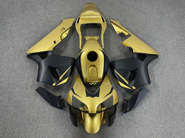 Online 2003-2004 Honda CBR600RR Fairings - Gold & Matte Black Online 2003-2004 Honda CBR600RR Fairings - Gold & Matte Black