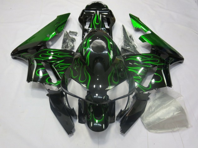Online 2003-2004 Honda CBR600RR Fairings - Green Flames Online 2003-2004 Honda CBR600RR Fairings - Green Flames