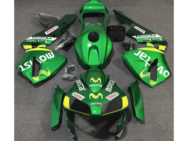 Online 2003-2004 Honda CBR600RR Fairings - Green Movistar