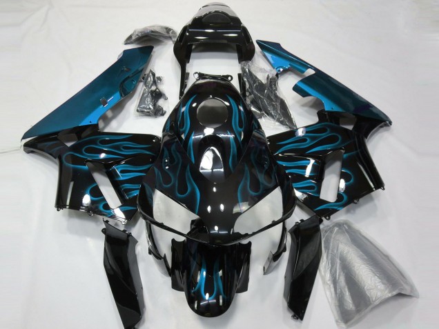 Online 2003-2004 Honda CBR600RR Fairings - Light Blue Flames Online 2003-2004 Honda CBR600RR Fairings - Light Blue Flames