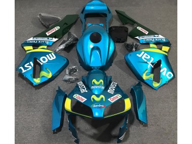 Online 2003-2004 Honda CBR600RR Fairings - Light Blue Movistar