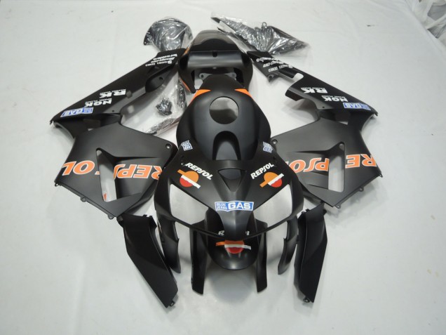 Online 2003-2004 Honda CBR600RR Fairings - Matte Black Repsol Online 2003-2004 Honda CBR600RR Fairings - Matte Black Repsol