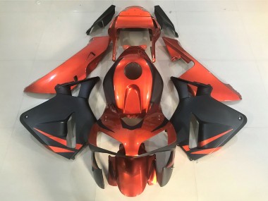 Online 2003-2004 Honda CBR600RR Fairings - Orange and Matte Black