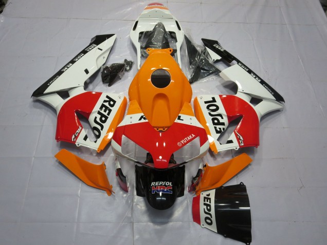 Online 2003-2004 Honda CBR600RR Fairings - White Orange Repsol