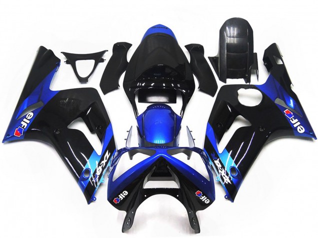Online 2003-2004 Kawasaki ZX6R Fairings - Blue and Black Gloss Elf Online 2003-2004 Kawasaki ZX6R Fairings - Blue and Black Gloss Elf