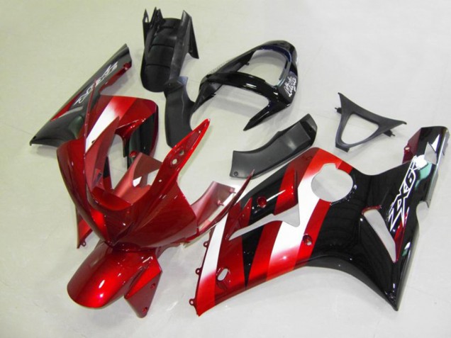Online 2003-2004 Kawasaki ZX6R Fairings - Red and Black
