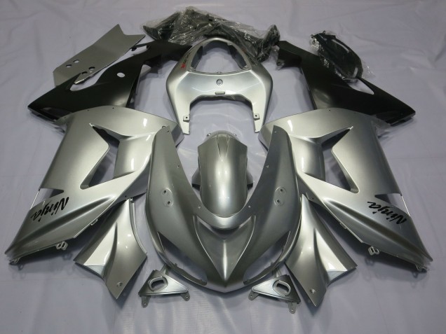 Online 2003-2004 Kawasaki ZX6R Fairings - Silver Online 2003-2004 Kawasaki ZX6R Fairings - Silver