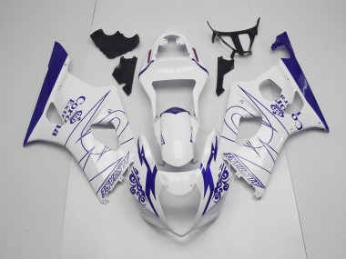 Online 2003-2004 Suzuki GSXR 1000 Fairings - Blue and White Corona