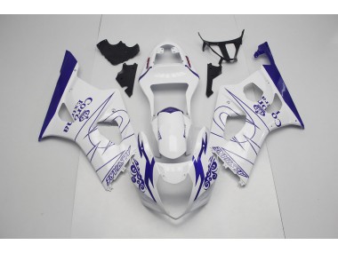 Online 2003-2004 Suzuki GSXR 1000 Fairings - Blue and White Corona