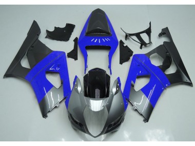 Online 2003-2004 Suzuki GSXR 1000 Fairings - Blue Silver and Black