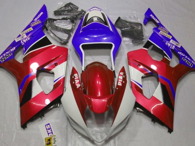 Online 2003-2004 Suzuki GSXR 1000 Fairings - Gloss Candy Red and Blue