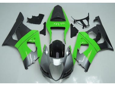 Online 2003-2004 Suzuki GSXR 1000 Fairings - Green Silver and Black