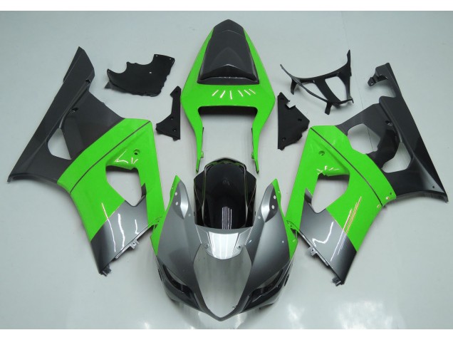 Online 2003-2004 Suzuki GSXR 1000 Fairings - Green Silver and Black Online 2003-2004 Suzuki GSXR 1000 Fairings - Green Silver and Black