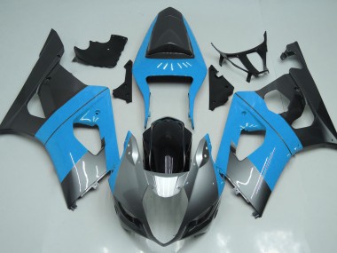 Online 2003-2004 Suzuki GSXR 1000 Fairings - Light Blue Silver and Black