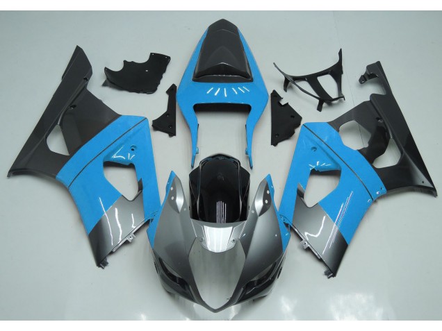 Online 2003-2004 Suzuki GSXR 1000 Fairings - Light Blue Silver and Black Online 2003-2004 Suzuki GSXR 1000 Fairings - Light Blue Silver and Black